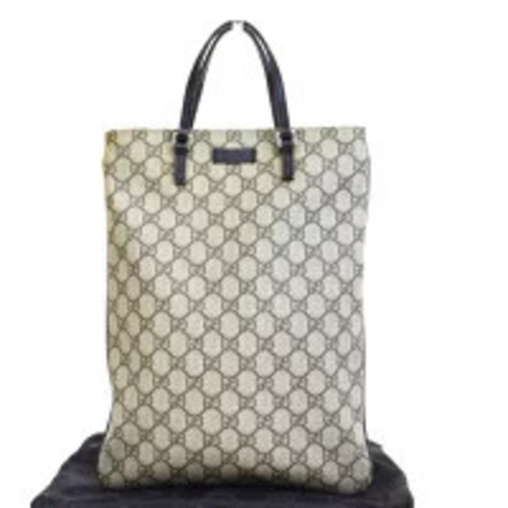 Gucci Handbag Tote GG Brown Leather